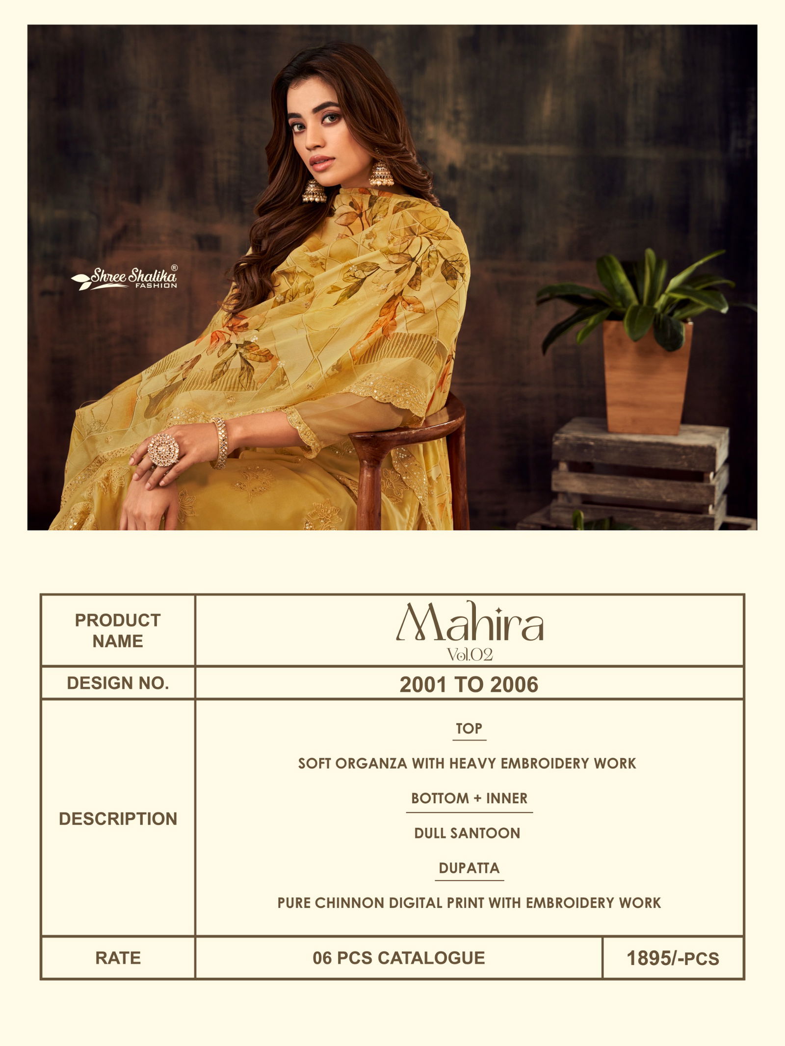 Mahira Vol 2 By Shree Shalika Organza Embroidery Salwar Suits Wholesale Shop In Surat